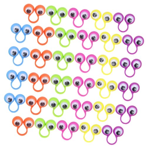 Garneck 1 Satz Finger Aktivitätsring Kinderparty Augäpfel Halloween Augen Der Ring Ringe Augenpuppenring Fingerspielzeug Augenfingerpuppe Süßer 36 Stück Zufällige Farbe von Garneck