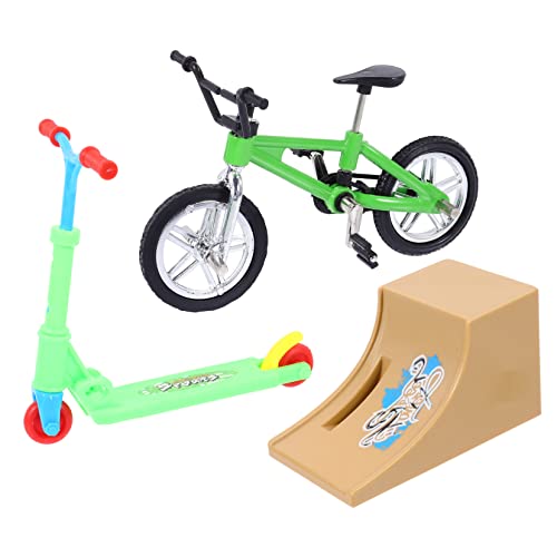 Garneck 1 Satz Fingerrad für kinderspielzeug Fun Toy Finger Scooter Mini- Mini -Fahrrad tragbares Fingerspielzeug Finger Fahrradrampe Aluminiumlegierung von Garneck