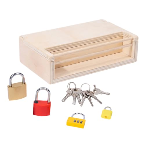 Garneck 1 Satz Frühe Bildungsschachtel lernspielzeug bastelzeug Schlüssel, Schlösser, Lernspielzeug für Lernspielzeug mit Schlüsseln und Schlössern spielzeuge Metall von Garneck