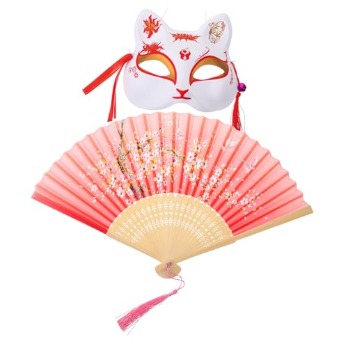 Garneck 1 Satz Fuchs Cosplay Maske mit Faltfächer Traditionelle Japanische Tiermaske für Halloween Kostüm Events und Festivals Teiliges für Kreative Auftritte Garneck 1 Satz Fuchs Cosplay Maske mit Faltfächer Traditionelle Japanische Tiermaske für Halloween Kostüm Events und Festivals Teiliges für Kreative Auftritte von Garneck