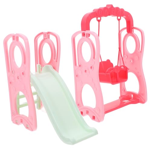Garneck 1 Satz Für Vergnügungsparks Miniaturen Spielzeugrutsche Miniaturrutsche Mini-rutschspielzeug Bausatz Tiere Babyspielzeug Mädchen Miniaturschaukel Puppe Abs von Garneck