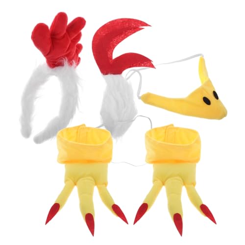 Garneck 1 Satz Hahn-anziehset Hahn-haarbänder Hühnernase Kostüm Hühnermaske Küken-festival-stirnband Tier Verkleiden Hühnerstirnband Und Schnabel Huhn Kostüm Für Erwachsene Stoff Garneck 1 Satz Hahn-anziehset Hahn-haarbänder Hühnernase Kostüm Hühnermaske Küken-festival-stirnband Tier Verkleiden Hühnerstirnband Und Schnabel Huhn Kostüm Für Erwachsene Stoff von Garneck