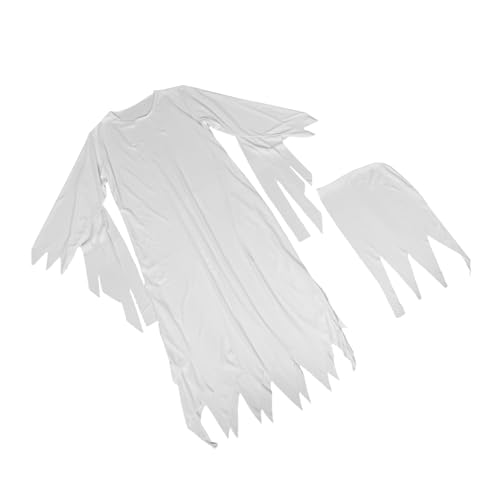 Garneck 1 Satz Halloween Geisterkostüm für Damen Weißes Gespenster Outfit mit Einzigartigem Design für Cosplay Partys und Veranstaltungen für Gruselige Auftritte und Vielseitigen Einsatz von Garneck
