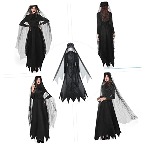 Garneck 1 Satz Halloween Kostüm Damen Zauberin Kleid mit Dekoration für Maskerade und Cosplay Strapazierfähigem für Halloween Events und Feiern Garneck 1 Satz Halloween Kostüm Damen Zauberin Kleid mit Dekoration für Maskerade und Cosplay Strapazierfähigem für Halloween Events und Feiern von Garneck
