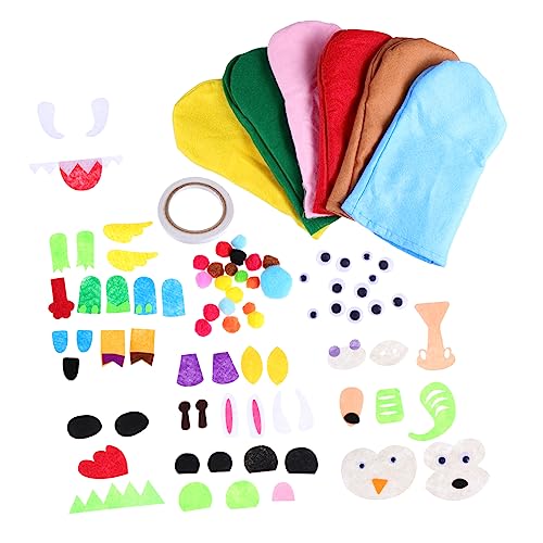 Garneck 1 Satz Handpuppen-bausatz Bastelsets Für Kunst Herstellung Basteln Für Handpuppen Für Handpuppen Bausatz Selber Machen DIY -Handwerk Filzpuppen Gefühlt von Garneck