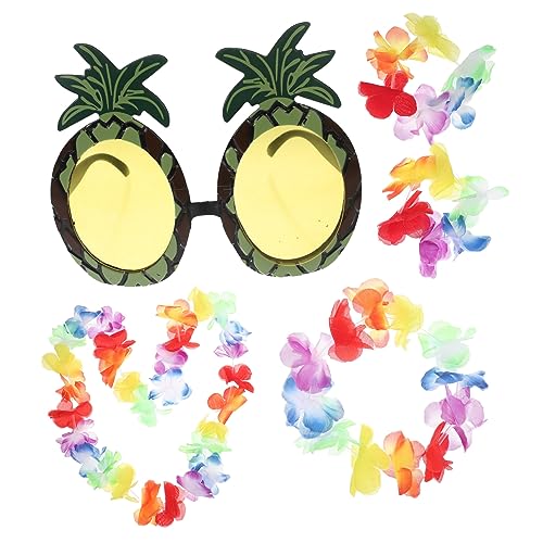 Garneck 1 Satz Hawaiian Party Set Teiliges Set mit Simulation Blumenkranz und Bunten Ananasbrille Deko für Luau Geburtstagsfeiern Strand Events und Kostümpartys Garneck 1 Satz Hawaiian Party Set Teiliges Set mit Simulation Blumenkranz und Bunten Ananasbrille Deko für Luau Geburtstagsfeiern Strand Events und Kostümpartys von Garneck