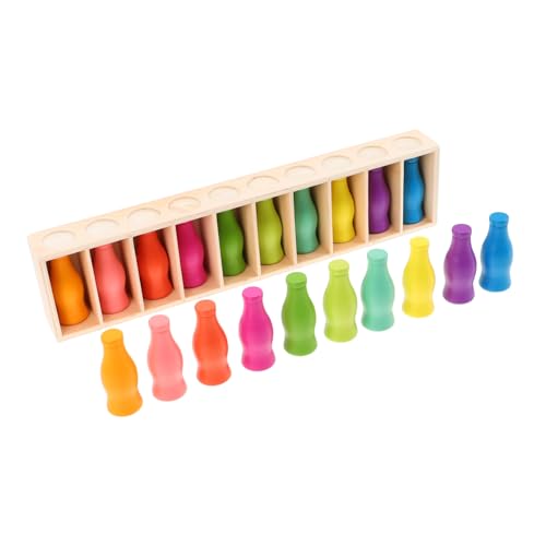 Garneck 1 Satz Holz Farbmatching und Sortierspielzeug Pädagogisches für Kleinkinder Sinnesentwicklung Motorik und Kognitiven Fähigkeiten für Zuhause Klassenzimmer von Garneck