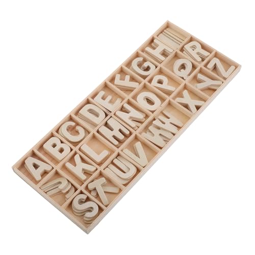 Garneck 1 Satz Holzbriefspielzeug Holzdekorationsausschnitt Holzausschnitt Selber Machen Graffiti-Chips Ausschnitte Malerei Ornament Dekorative Ausschnitte Ornament Graffiti-zubehör Beige von Garneck
