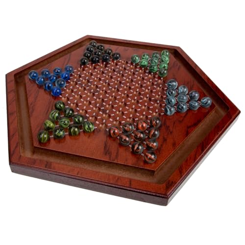 Garneck 1 Satz Holzschachbrett Chinesisches Schachbrett Sechseck-Checker Chinesisches Dame Chinesisches Damespielzeug Für Brettspiel Aus Holz Dame Glas Garneck 1 Satz Holzschachbrett Chinesisches Schachbrett Sechseck-Checker Chinesisches Dame Chinesisches Damespielzeug Für Brettspiel Aus Holz Dame Glas von Garneck
