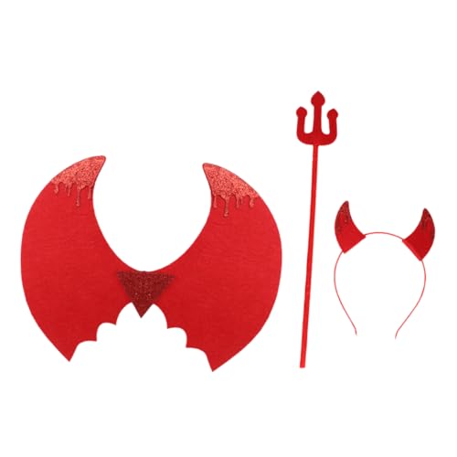 Garneck 1 Satz Kleiner Teufelsanzug Kinderkostüm Halloween-Kostüm für Flügel Karikatur Dämon Tween Halloween -Kostüm -Requisiten Halloween-Cosplay-Zubehör Kostüm Plastik rot Garneck 1 Satz Kleiner Teufelsanzug Kinderkostüm Halloween-Kostüm für Flügel Karikatur Dämon Tween Halloween -Kostüm -Requisiten Halloween-Cosplay-Zubehör Kostüm Plastik rot von Garneck