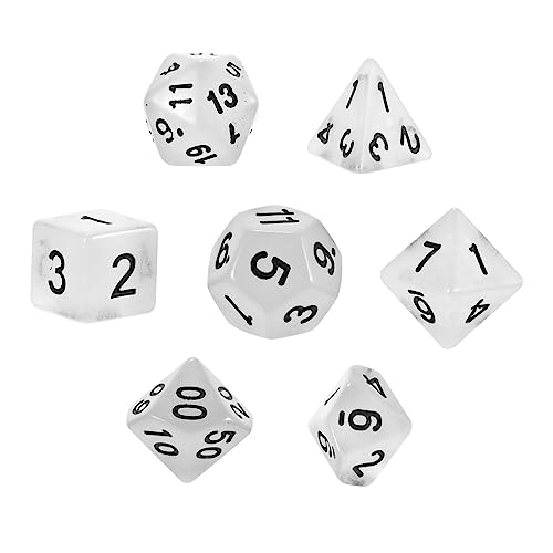 Garneck 1 Satz Leuchtende Würfel Brettspiel Würfel Zahlenwürfel RPG Rollenspiel Würfel Trpg Spielwürfel Plastik von Garneck
