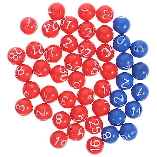 Garneck 1 Satz - -Kugeln Verlosen Käfigball Bingokugeln 1-90 Aktivitäts-bingobälle Tickets Bälle Für Nur Bingokugeln Rote Rufbälle Aktivitätsbälle Bingo-Maschine Plastik von Garneck