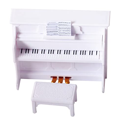Garneck Miniatur-Klavier Für Kinder – Set Mit Hocker – Traditionelles Design Für Puppenhaus Und Mini-wohndekoration von Garneck