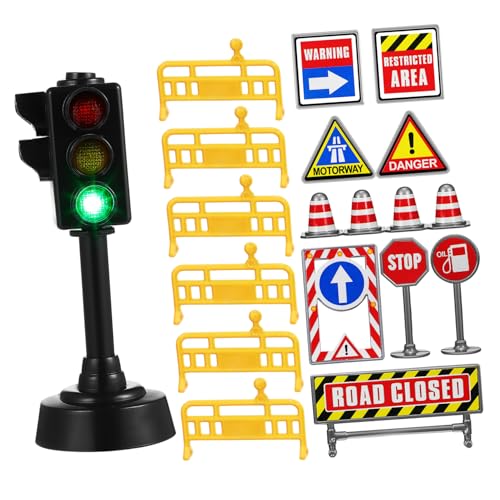 Garneck Kleiner Verkehrszeichen Satz für Kinder Verkehrsspielzeug mit Ampel und Kegel Robuste Sichere Materialien Lehrmittel zur Kognitiven Entwicklung für Eltern Kind Interaktion Garneck Kleiner Verkehrszeichen Satz für Kinder Verkehrsspielzeug mit Ampel und Kegel Robuste Sichere Materialien Lehrmittel zur Kognitiven Entwicklung für Eltern Kind Interaktion von Garneck