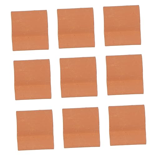 Garneck 1 Satz Mini rote Fliese hühner kinderknallzeug Room Decor for miniaturhaus Miniature House Ziegel Miniaturen Kindergarten DIY Miniatur Stein Mini-Gartenset Ton Brown von Garneck