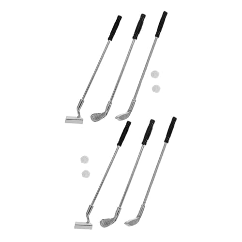 Garneck 1 Satz Miniatur Golfset für Puppenhäuser Schläger Bälle aus Langlebiger Realistische Miniatur Golfzubehör für DIY Dekorationen für Partys und Sammlungen von Garneck