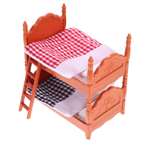 Garneck 1 Satz Miniaturisiertes Etagenbett für Puppenhausmöbel Teiliges mit Bettwäsche und Kissen für DIY Puppenhaus Schlafzimmerdekoration Platzsparend und Leicht Perfektes Garneck 1 Satz Miniaturisiertes Etagenbett für Puppenhausmöbel Teiliges mit Bettwäsche und Kissen für DIY Puppenhaus Schlafzimmerdekoration Platzsparend und Leicht Perfektes von Garneck