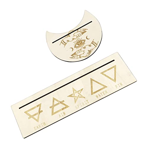 Garneck 1 Satz Mond -Tarot -kartenständer Tarotkartenhalter Tarot-Deck-ausstellungsständer Tarot-altarständer Tarot-Karten Kartenhalter Tarot-aufbewahrungshalter Hexenzubehör Holz von Garneck
