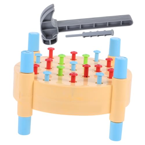 Garneck 1 Satz Montessori Pounding Toy Farbenfrohe Hammerbank für Frühe Bildung Hand Augen Koordination und Muskelentwicklung für Kleinkinder von Garneck