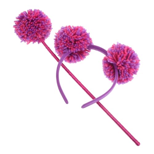 Garneck 1 Satz Pom Pom Haarschmuck mit Zauberstab für Kreatives Set für Partys Halloween und Auftritte für Kleine Mädchen Fördert Fantasie und Selbstbewusstsein von Garneck
