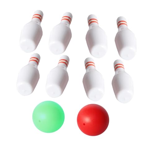 Garneck Kinderfreundliches Bowling-Set – Enthält Mini-Bowling & Hervorragend Geeignet Für Puppenhaus Und Desktop-Bowling von Garneck