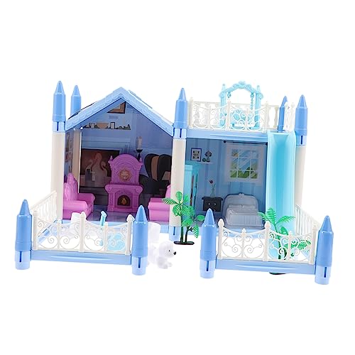 Garneck 1 Satz Puppenhaus-Modell Modellhaus-Bausatz Miniaturhäuser Miniaturbausätze Miniaturhaus Kit Miniatur-Zimmer-Kit Mini- -Bausatz Miniaturhaus -Kits Plastik Rosa von Garneck