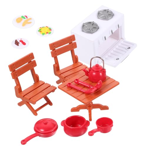 Garneck 1 Satz Puppenhaus-spielzeugset Küchenutensilien Mini Backofen Küchengeräte Mikrolandschaftsdekoration Möbelmodell Mini-küchenzubehör Puppenhaus Mini Möbel Plastik von Garneck