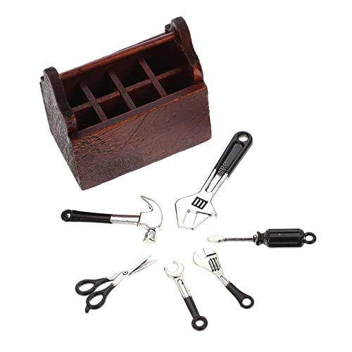 Garneck 1 Satz Puppenhaus-werkzeugkasten Mini-Toolkit Miniatur-hausreparaturwerkzeug Tiny House Werkzeugkoffer Kleiner Werkzeugkasten Miniatur-Multitool Black Legierung Garneck 1 Satz Puppenhaus-werkzeugkasten Mini-Toolkit Miniatur-hausreparaturwerkzeug Tiny House Werkzeugkoffer Kleiner Werkzeugkasten Miniatur-Multitool Black Legierung von Garneck