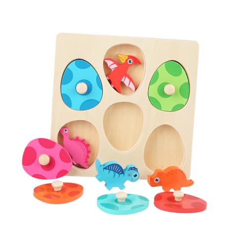 Garneck 1 Satz Puzzle Dinosaurierspielzeug Jungs Kinderrätsel Rätsel Pädagogisches Kognitives Bildungsspielzeug Pädagogikspielzeug Hölzern von Garneck