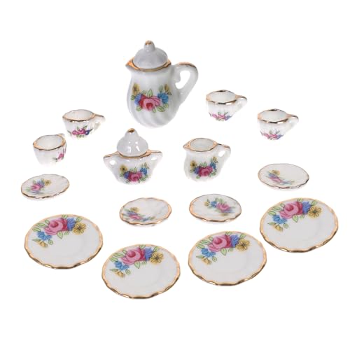 Garneck Miniatur-teeservice Aus Keramik Im Maßstab 12 15-teilig Puppenhaus-Miniatur-teetassen -töpfe Und -Teller Garneck Miniatur-teeservice Aus Keramik Im Maßstab 12 15-teilig Puppenhaus-Miniatur-teetassen -töpfe Und -Teller von Garneck