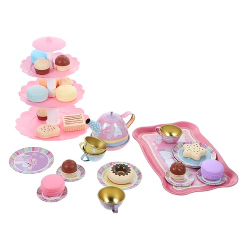 Garneck 1 Satz Satz für Teesets Rosa spielzeuge Tee gläser Kinderspielzeug Simulationshaus-Küchenzubehör Teeparty-Dekorationen Weißblech von Garneck