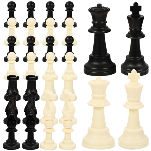 Garneck 1 Satz Schach- Und Schachzubehör Internationales Standardschach Zubehör Für Brettspiele Schach Ersatz Schachbrett Zubehör Plastik Garneck 1 Satz Schach- Und Schachzubehör Internationales Standardschach Zubehör Für Brettspiele Schach Ersatz Schachbrett Zubehör Plastik von Garneck