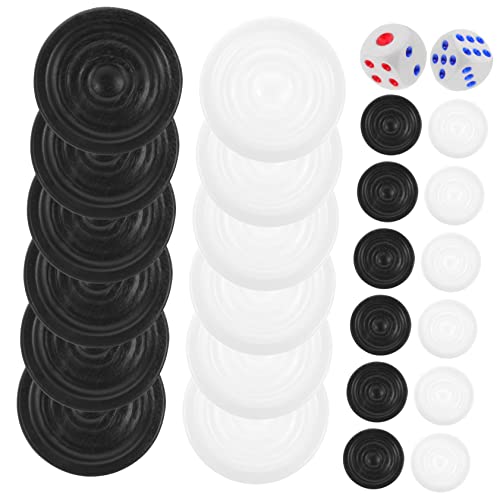 Garneck 1 Satz Schachfiguren einzigartig Backgammon Jumbo Multi bauernopfer brettspiele brettspiel brettspielr Kunststoff-Checker Ersatz-Plastiksteine von Garneck