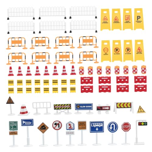 Garneck 1 Satz Simulierte Verkehrsbarrikaden Straßenarbeiten -Verkehrszeichen verkehrsschilder verkehrsschilder Verkehrszeichen- Stoppschild- von Garneck