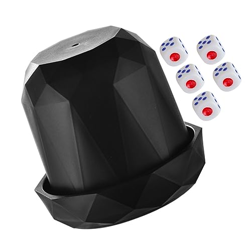 Garneck 1 Satz Stille Würfel Set Zubehör für Brettspiele Abs Schwarz von Garneck