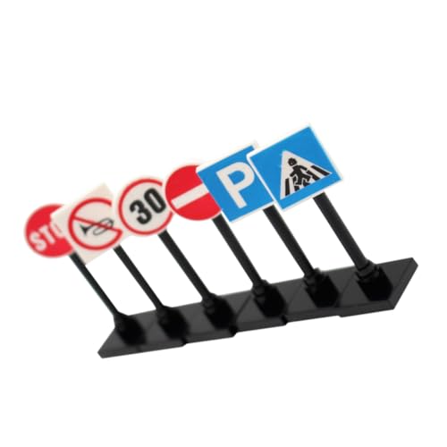 Garneck 1 Satz Straßensperre Zeichen Straßenschild für Verkehrszeichen Spiel Verkehrszeichenspielzeug für pädagogisches Verkehrszeichenspielzeug Abs von Garneck