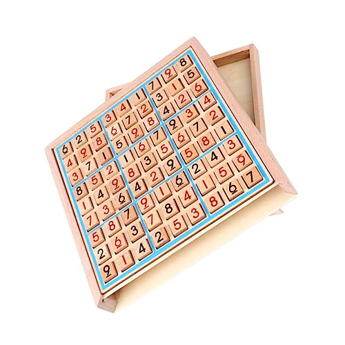 Garneck 1 Satz Sudoku Holzspielzeug für Lernspiel zur Frühen Bildung mit Feldern Kreatives Rechenspiel für Logisches für Partys und Unterwegs von Garneck