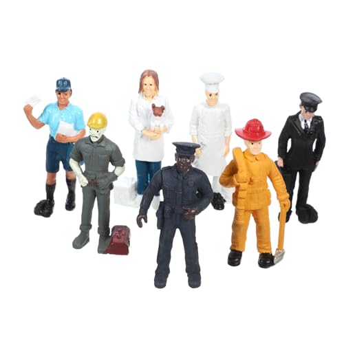 Garneck 1 Satz Szenendekoration Menschen-Figuren-Layout Vorgetäuschte Karrierefigur Winzige Menschenmodelle Miniaturen Mikrospielzeug Kleine Puppenhausmenschen Person PVC von Garneck