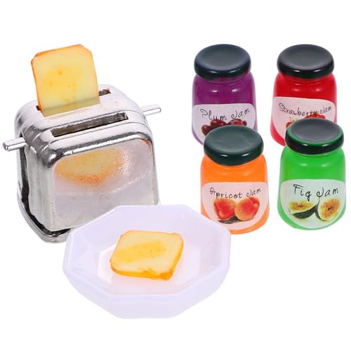 Garneck 1 Satz Toaster Mini- -Requisiten Mini House Decor Puppenhausmöbel Requisite Miniatur-Küchenszenen-Requisite Mini-Faux-Brot-Modell Mini-Modell Legierung Garneck 1 Satz Toaster Mini- -Requisiten Mini House Decor Puppenhausmöbel Requisite Miniatur-Küchenszenen-Requisite Mini-Faux-Brot-Modell Mini-Modell Legierung von Garneck
