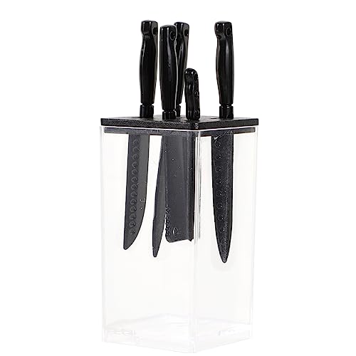 Garneck 1 Satz Transparentes Messerset Puppenstuben-küchenutensilien Miniatur Mini-küchenschneider Puppenküche Puppenhaus-küche Mini-Ornamente Zum Basteln Black Legierung von Garneck