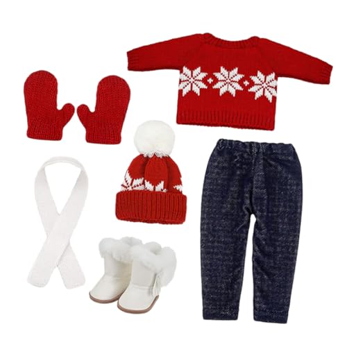 Garneck 1 Satz Weihnachtskleidung für Puppen Dekorative Miniaturkleidung mit Pullover Hose Mütze Handschuhen und Schal DIY Outfits für Festliche Anlässe und Geschenkideen Garneck 1 Satz Weihnachtskleidung für Puppen Dekorative Miniaturkleidung mit Pullover Hose Mütze Handschuhen und Schal DIY Outfits für Festliche Anlässe und Geschenkideen von Garneck