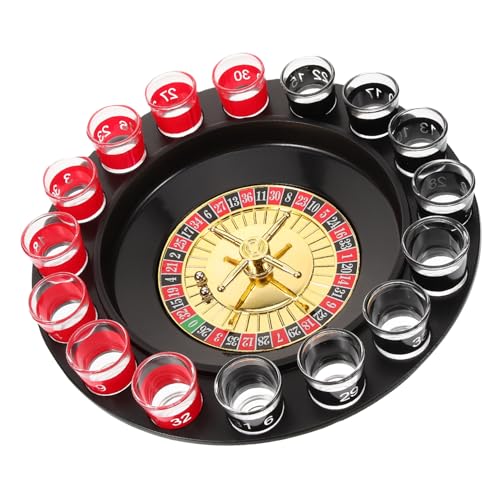 Garneck 1 Satz Weindrehteller lustig Erwachsene Party Drehscheibe Spiel Trinken Plattenspieler Schuss Roulette erschossenes Trinkspiel Trink-Roulette-Shot-Spiel Glas Garneck 1 Satz Weindrehteller lustig Erwachsene Party Drehscheibe Spiel Trinken Plattenspieler Schuss Roulette erschossenes Trinkspiel Trink-Roulette-Shot-Spiel Glas von Garneck