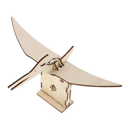 Garneck 1 Satz Zahnrad-Dinosaurier- Montessori Dinosaurier-Modellbausatz DIY 3D-Puzzle Frühpädagogisches anspruchsvolles Puzzle Bauen Holz Khaki von Garneck