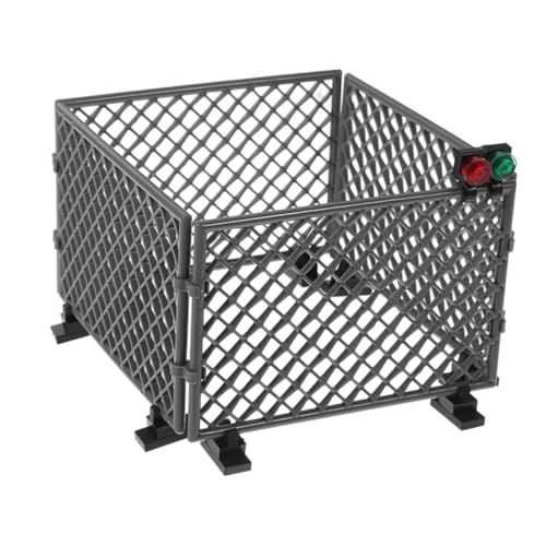 Garneck 1 Satz Zubehör für Schutznetz-Bausteine Szene Zaun Bausätze klein Block Layout Landschaft Dekoration Plastik Mini Mikro Bauen Gebäude warnen winzig Abs Grey von Garneck