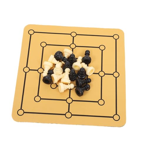 Garneck 1 Satz neun Figuren Schach Schachbrett Schachspiel Schachtisch tragbares Schach Gummi von Garneck