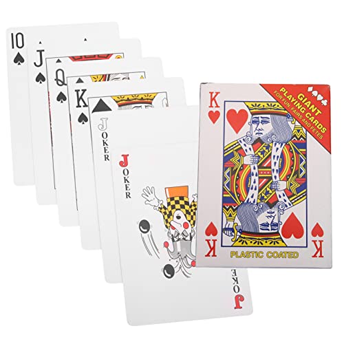 Garneck 1 Satz riesige Spielkarten Spiele Poker großes Spielkartenspiel Zauberer-Kartenspiel riesiges Kartenspiel Jumbo-Spielkarten große Spielkarten beschichtetes Papier Colorful Garneck 1 Satz riesige Spielkarten Spiele Poker großes Spielkartenspiel Zauberer-Kartenspiel riesiges Kartenspiel Jumbo-Spielkarten große Spielkarten beschichtetes Papier Colorful von Garneck