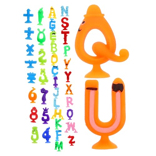 Garneck 1 Set Buchstaben Saugspielzeug Badespielzeug Für Babys Für Kleinkinder Saugspielzeug Für Babys Saugnäpfe Bausteine ​​Für Kleinkinder Saugnäpfe Rechtschreibspielzeug von Garneck
