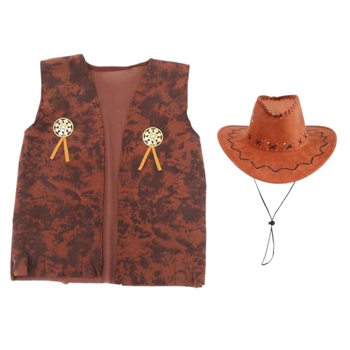 Garneck 1 Set Cowboy Kostümzubehör Für Herren Western Cowboy Partykostüm Halloween Hut Bequem Für Karnevals Und Maskerade Partys von Garneck