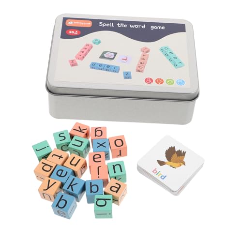 Garneck 1 Set Englische Karten Rechtschreibwörter Alphabet Spiel Für Vorschul Lernspiel Alphabet Blöcke Buchstabenspiel Pädagogische Lernkarten Alphabet Spiel Buchstaben von Garneck