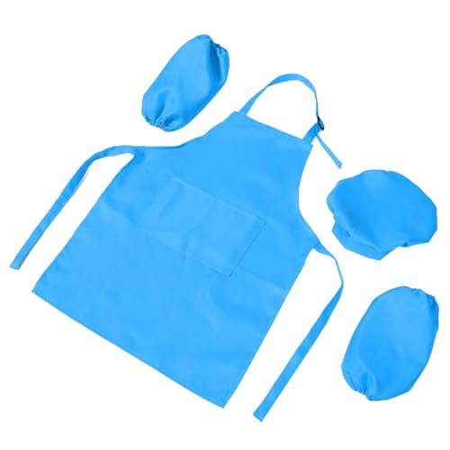 Garneck 1 Set Kinderschürze Mit Ärmeln Mütze Kinderküchenschürze Kinderschürzen Kinderküchenbedarf Schürzen Für Weiß Kinderkoch Kleinkind Kinderschürze Küchenschürze Für von Garneck